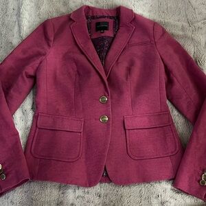 Pink fitted blazer XS floral lined back vent classic metal buttons the Limited